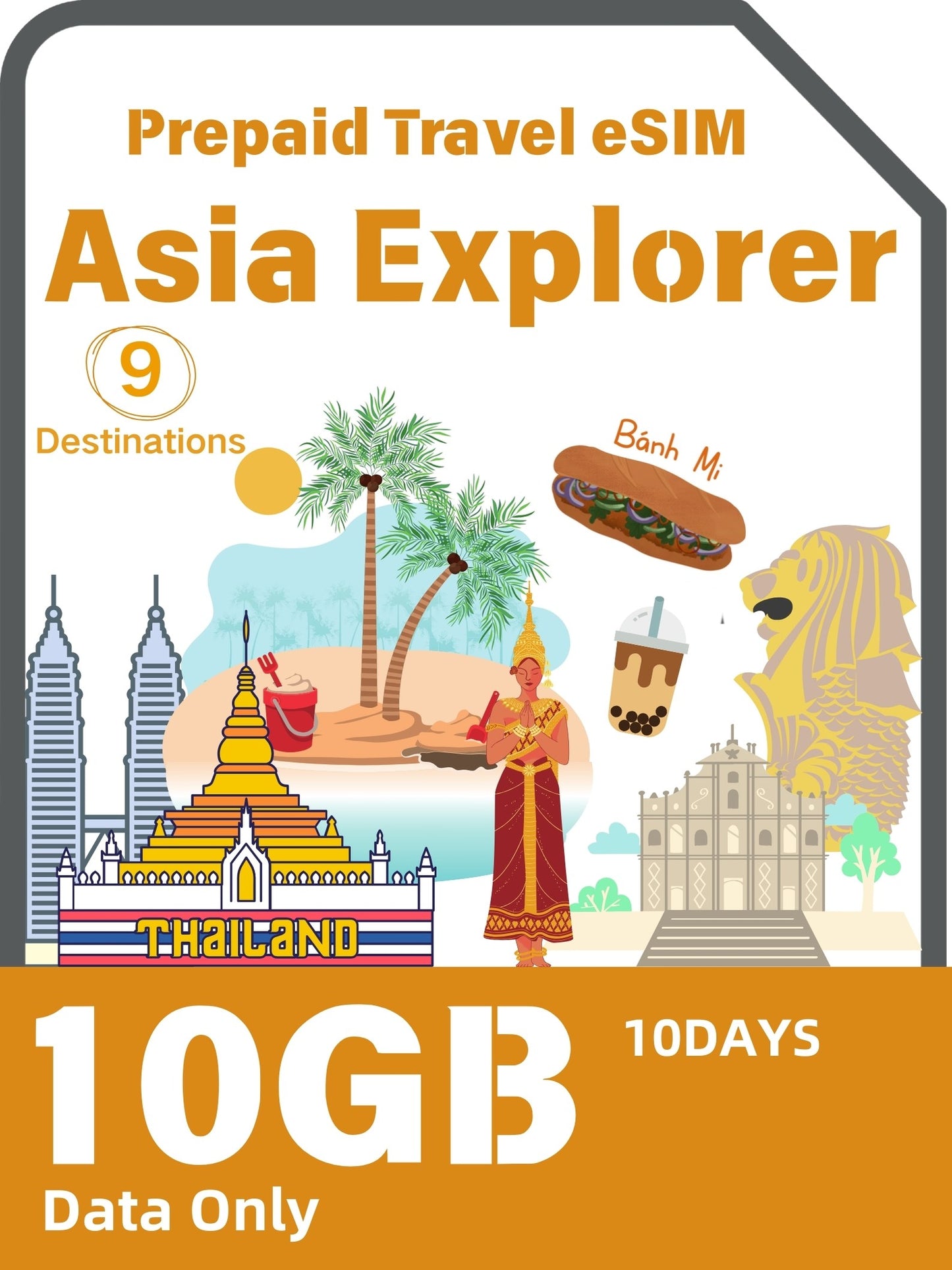 アジアトラベルパス eSIM(9つの目的地)
