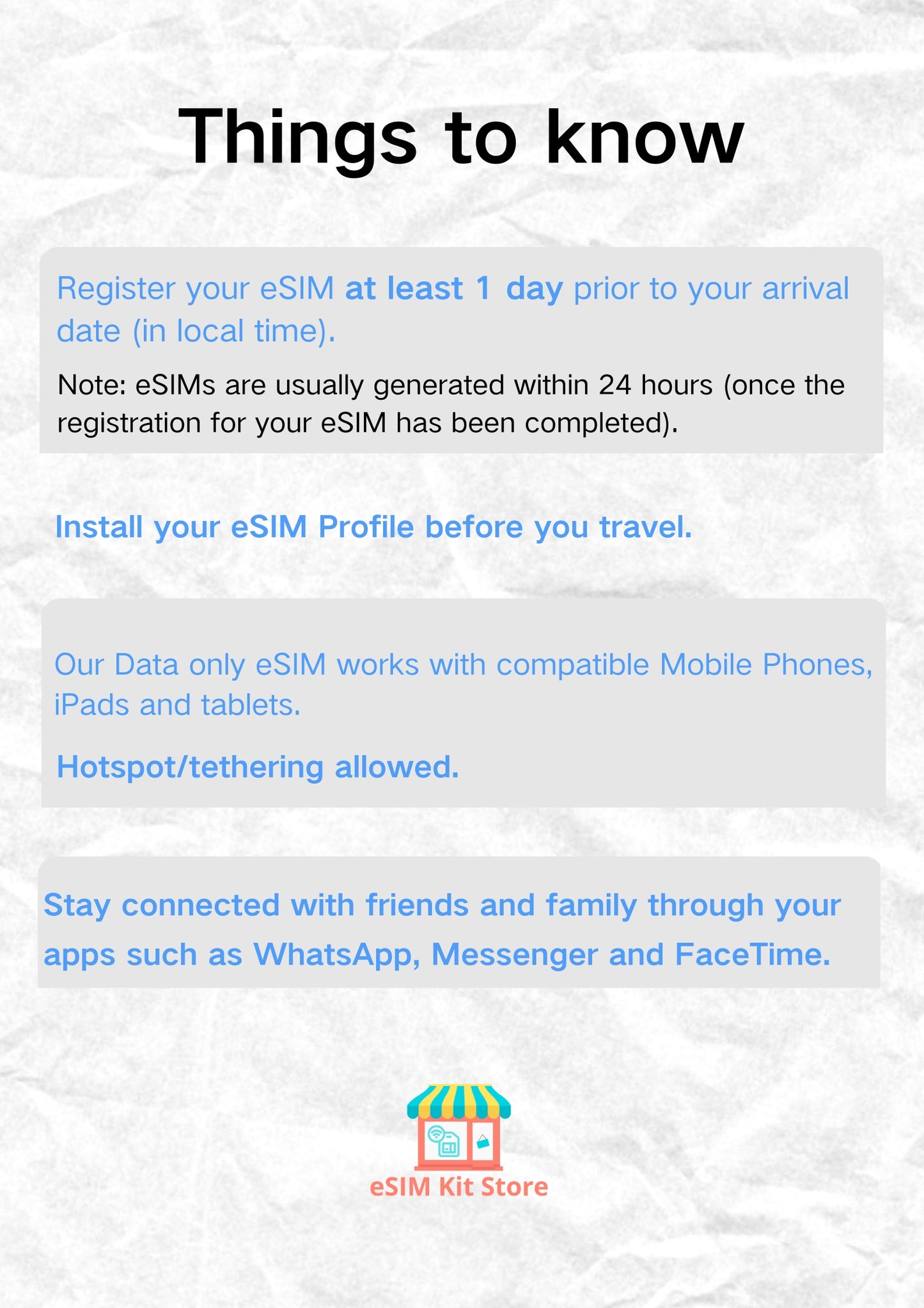 以色列預付旅遊 eSIM 卡