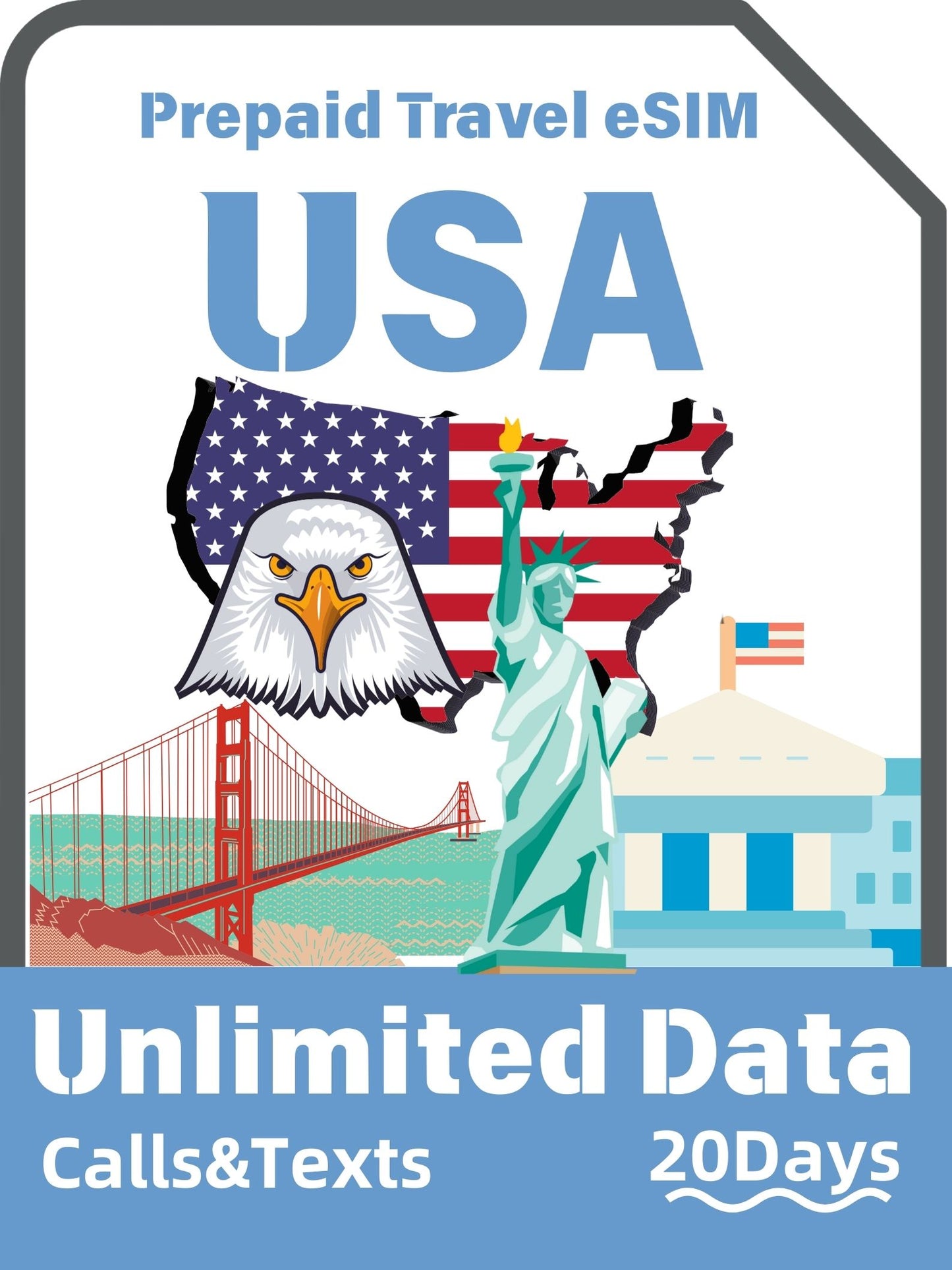 米国およびハワイ向けT-MobileプリペイドトラベルeSIM