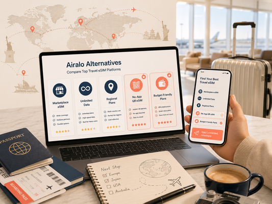 Airalo 以外還有哪些 eSIM 選擇？旅行 eSIM 平台替代方案比較
