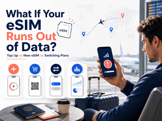 eSIM 用完流量怎麼辦？Top-up vs 新買 eSIM 完整指南 2026
