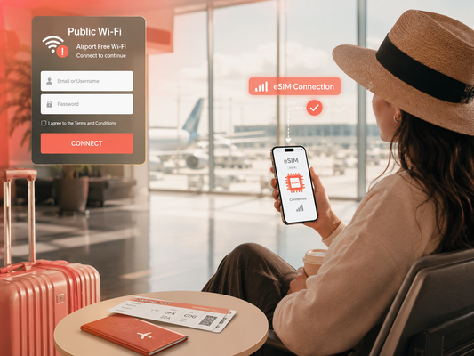 機場與飯店 Wi‑Fi 安全嗎？旅行時為什麼越來越多人改用 eSIM