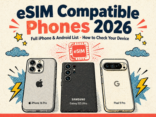 eSIM相容手機完整清單 2026：iPhone / Samsung / Google Pixel 怎麼查？