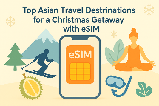 聖誕節亞洲度假去哪裡？泰國海島、日本滑雪、峇里島瑜伽通通用一張 eSIM 搞定