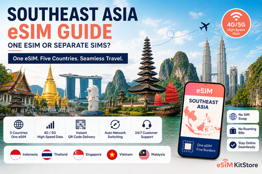 東南亞多國旅行 eSIM 怎麼選？ 泰國、越南、新加坡、馬來西亞、印尼一張卡完整攻略