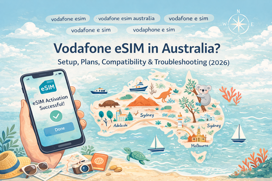 Vodafone eSIM Australia：設定、方案、相容與排錯（2026）