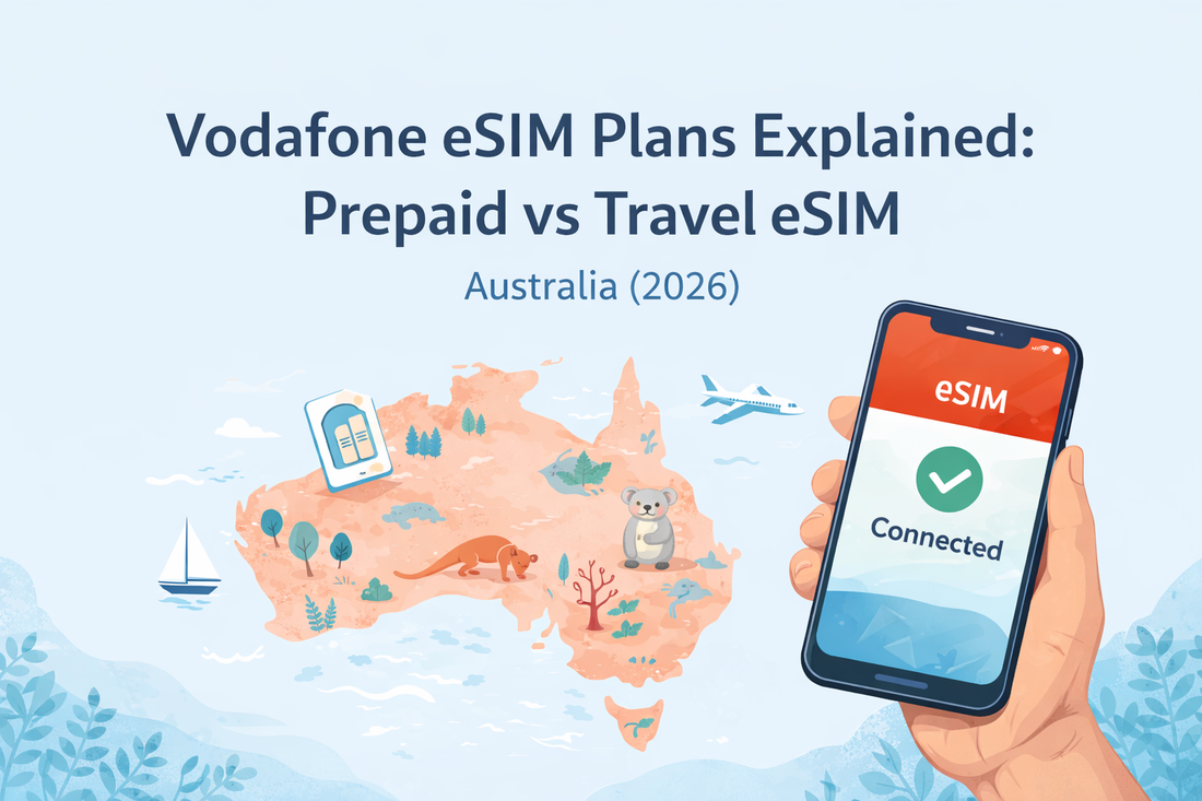 Vodafone eSIM 方案怎麼選？Prepaid vs Travel eSIM（澳洲）一篇就懂
