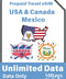 United States / Canada / Mexico Prepaid Travel eSIM Card