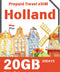 Dutch / Netherlands Prepaid Travel eSIM Card