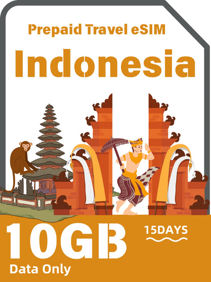 インドネシアのプリペイド旅行eSIMカード