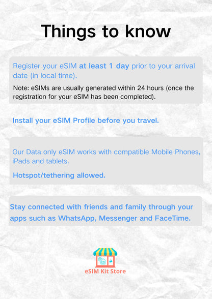 Global 155 Countries & Regions Prepaid Travel eSIM