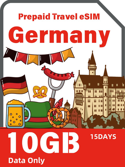 ドイツ プリペイド旅行用 eSIM カード