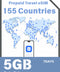 Global 155 Countries & Regions Prepaid Travel eSIM