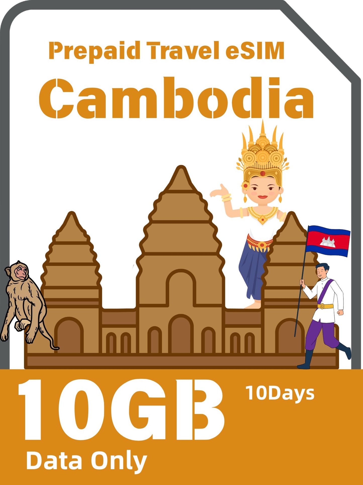 Cambodia Prepaid Tourist eSIM Card