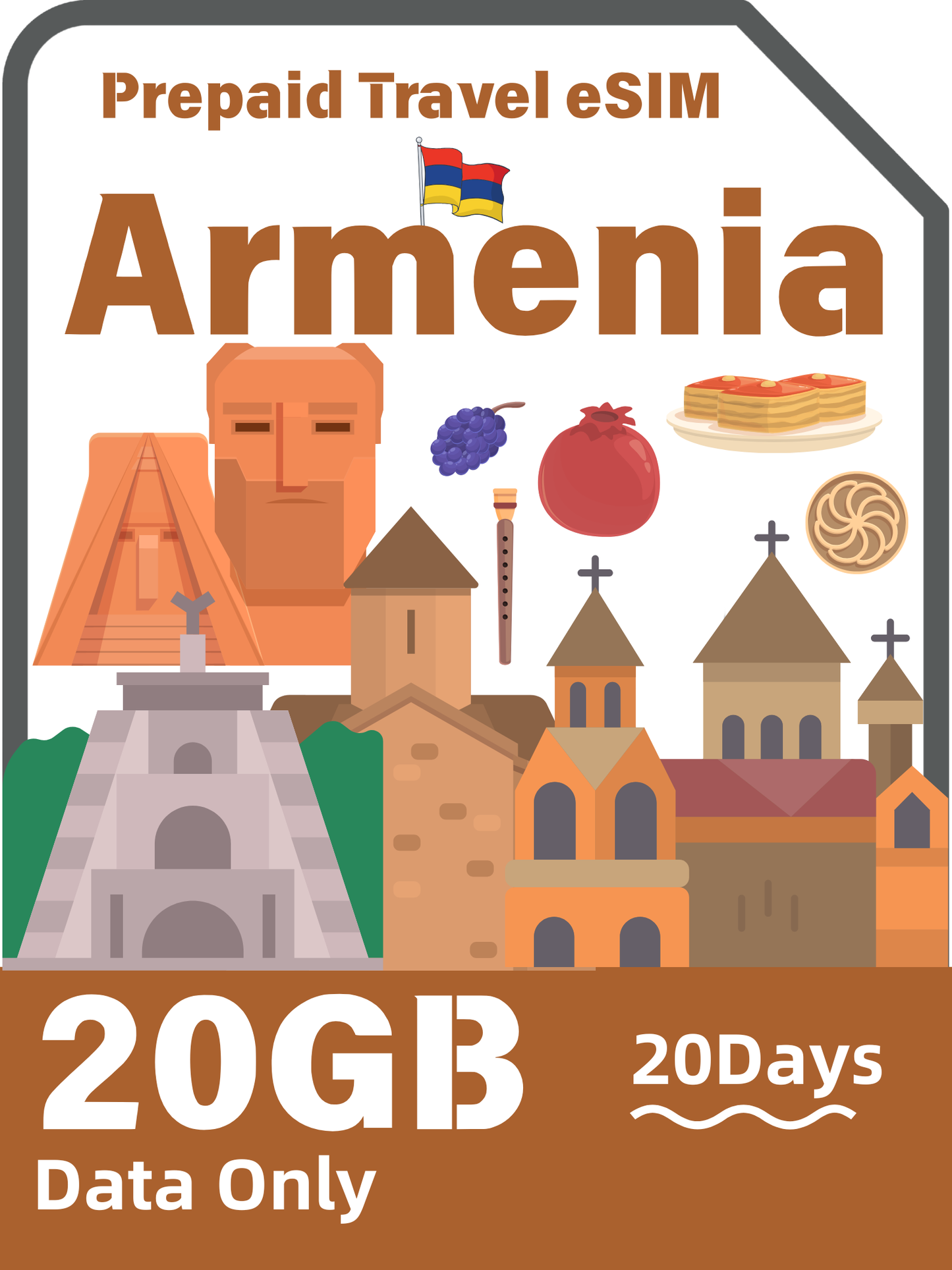 Armenia Travel eSIM Card | Viva-MTS 5G Data Plan