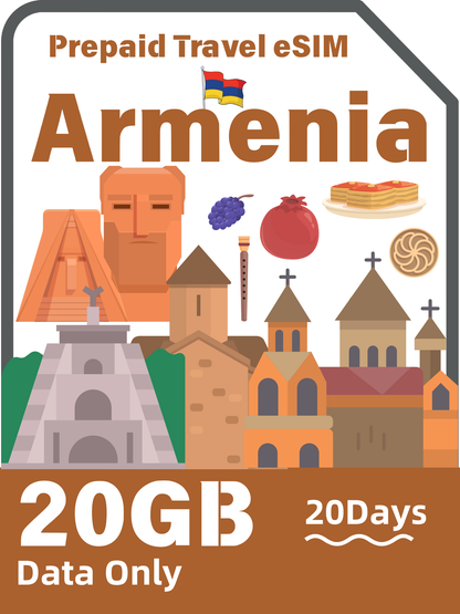 Armenia Travel eSIM Card | Viva-MTS 5G Data Plan