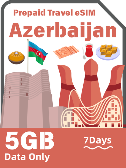 阿塞拜疆旅遊 eSIM 卡｜Bakcell / Azercell 5G 上網數據卡