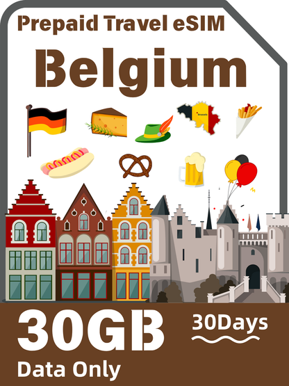 ベルギー旅行 eSIMカード｜Orange 5Gデータ通信カード