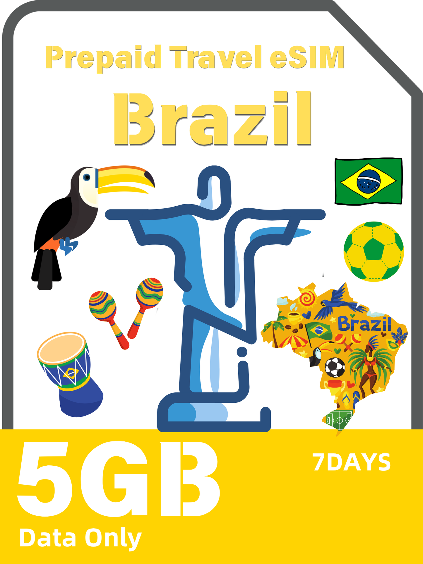 Brazil Prepaid Travel eSIM Card