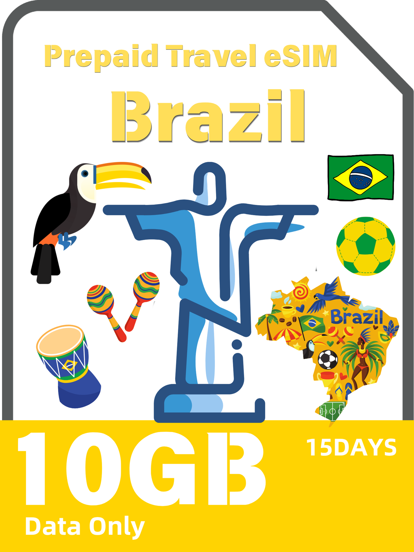 Brazil Prepaid Travel eSIM Card