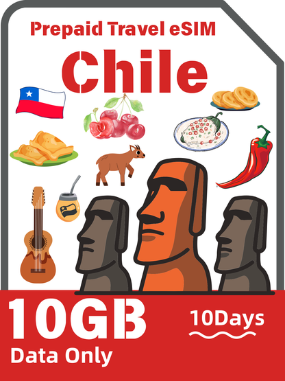 Chile Travel eSIM Card | Movistar Mobile Data Plan