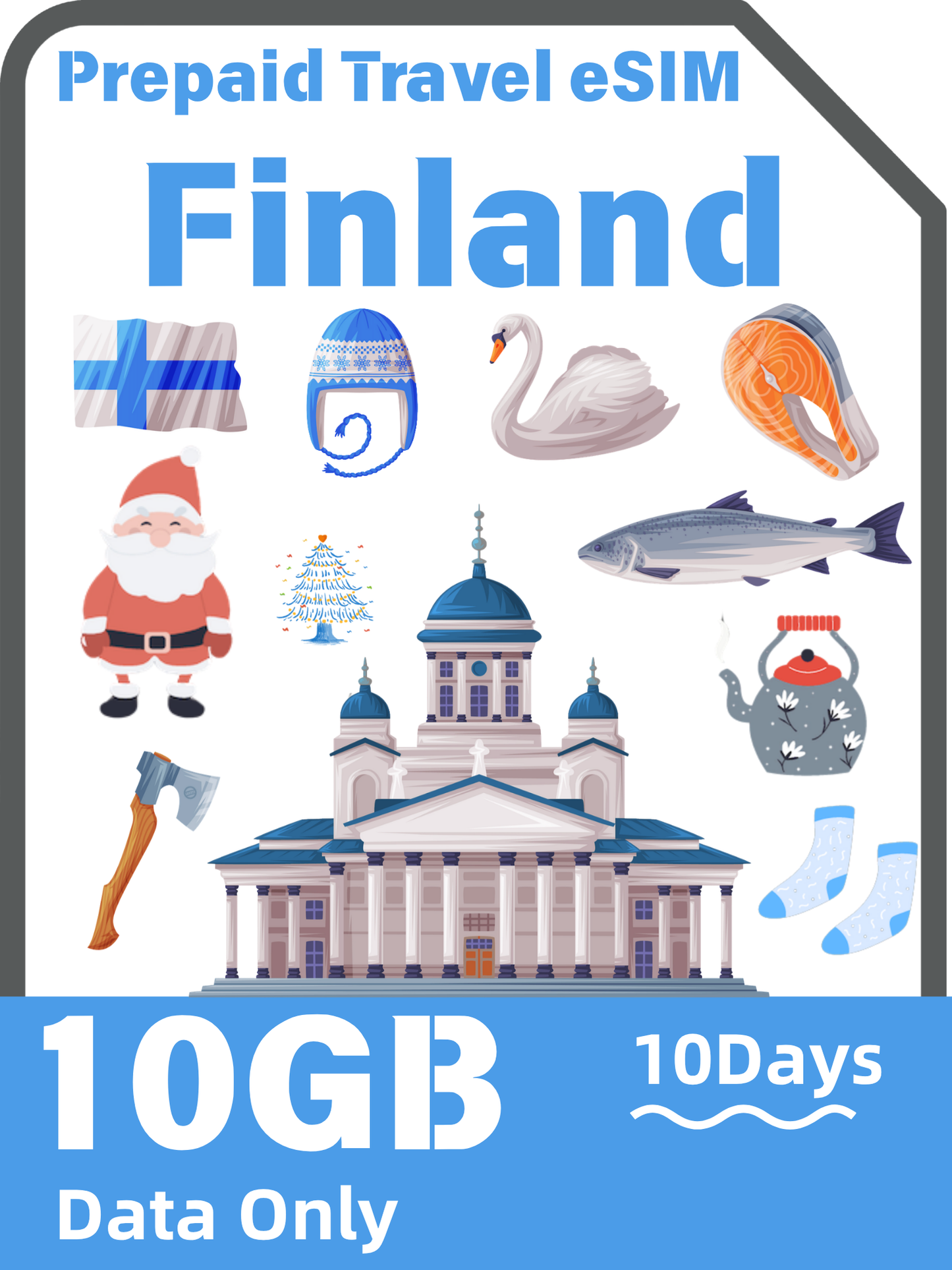 Finland Travel eSIM Card | Elisa 4G/5G Data Plan