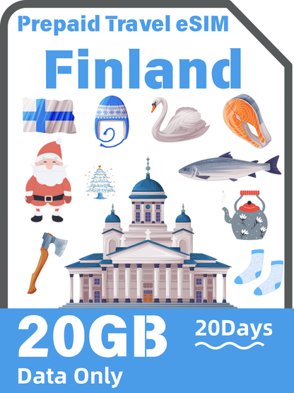 Finland Travel eSIM Card | Elisa 4G/5G Data Plan