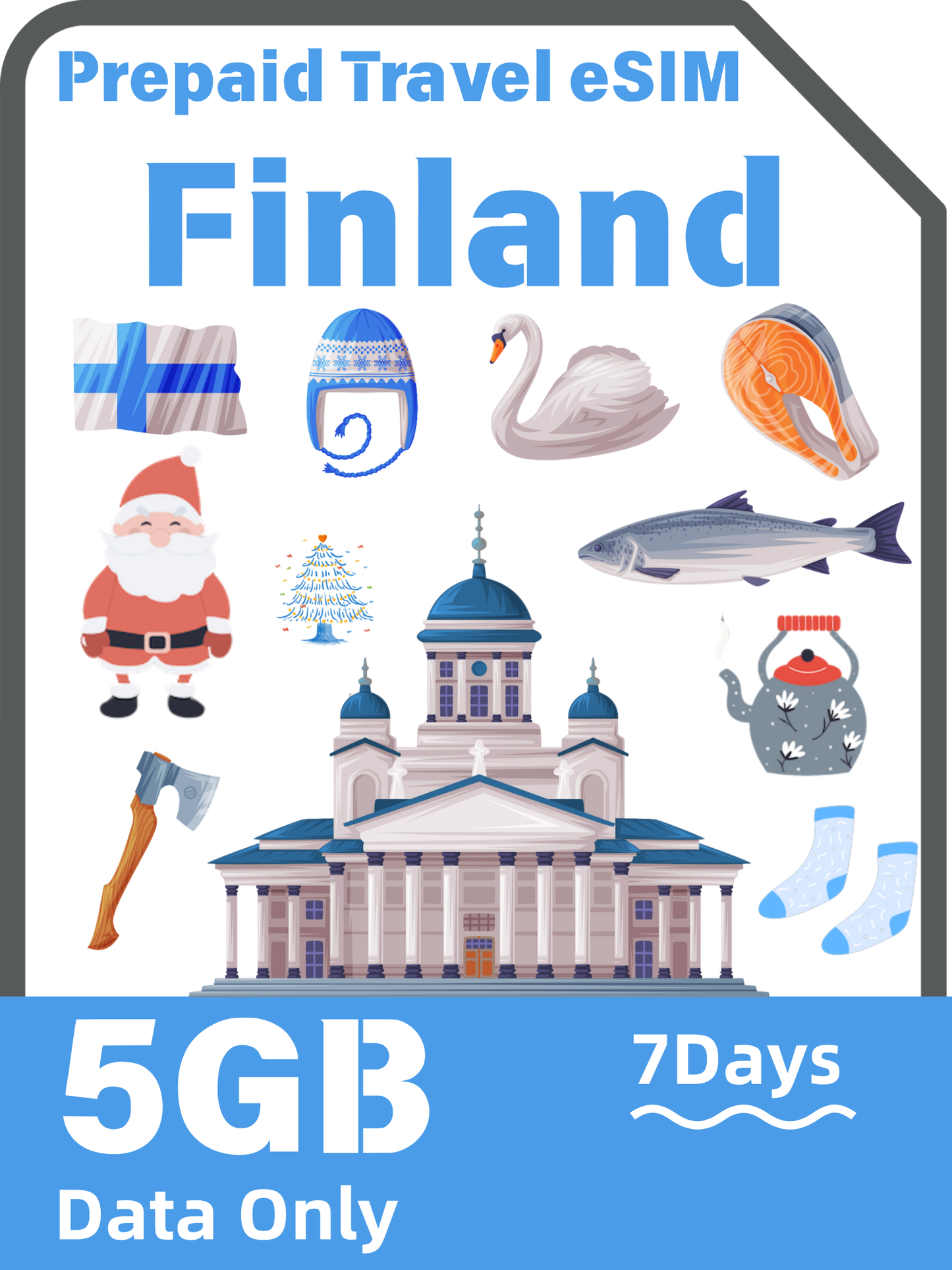 Finland Travel eSIM Card | Elisa 4G/5G Data Plan