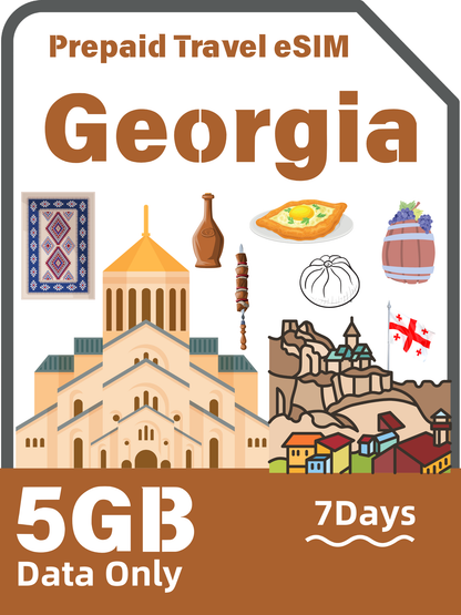格魯吉亞旅遊 eSIM 卡｜4G/LTE 上網數據卡