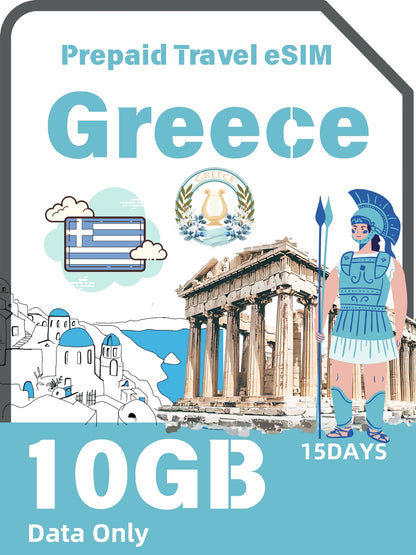 Greek / Greece Prepaid Travel eSIM Card