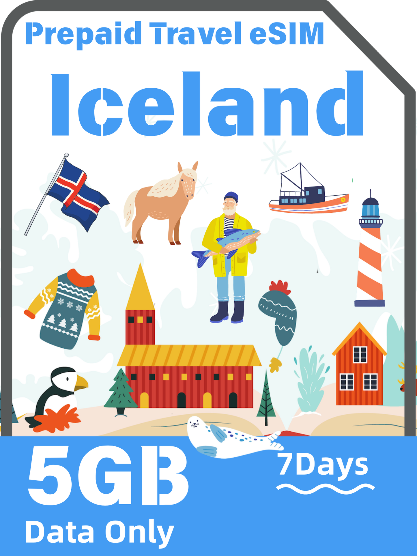 冰島 Nova 5G 純數據預付旅行 eSIM｜5GB–20GB