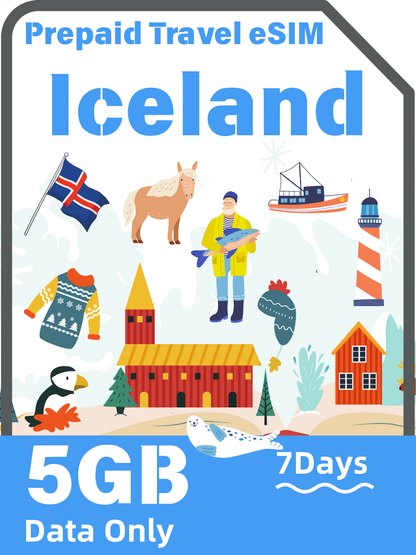 冰島 Nova 5G 純數據預付旅行 eSIM｜5GB–20GB