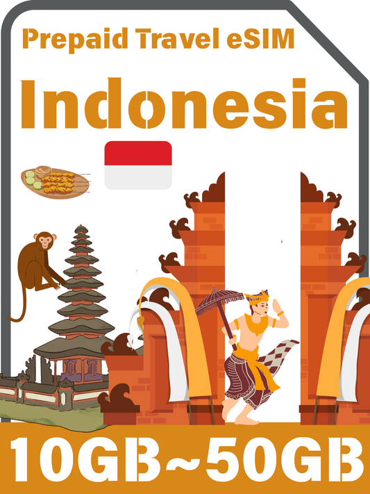 インドネシアのプリペイド旅行eSIMカード