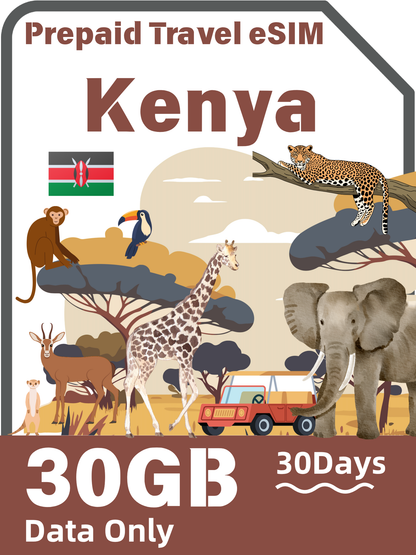 肯亞旅行 eSIM｜Airtel 5G 無限流量套餐