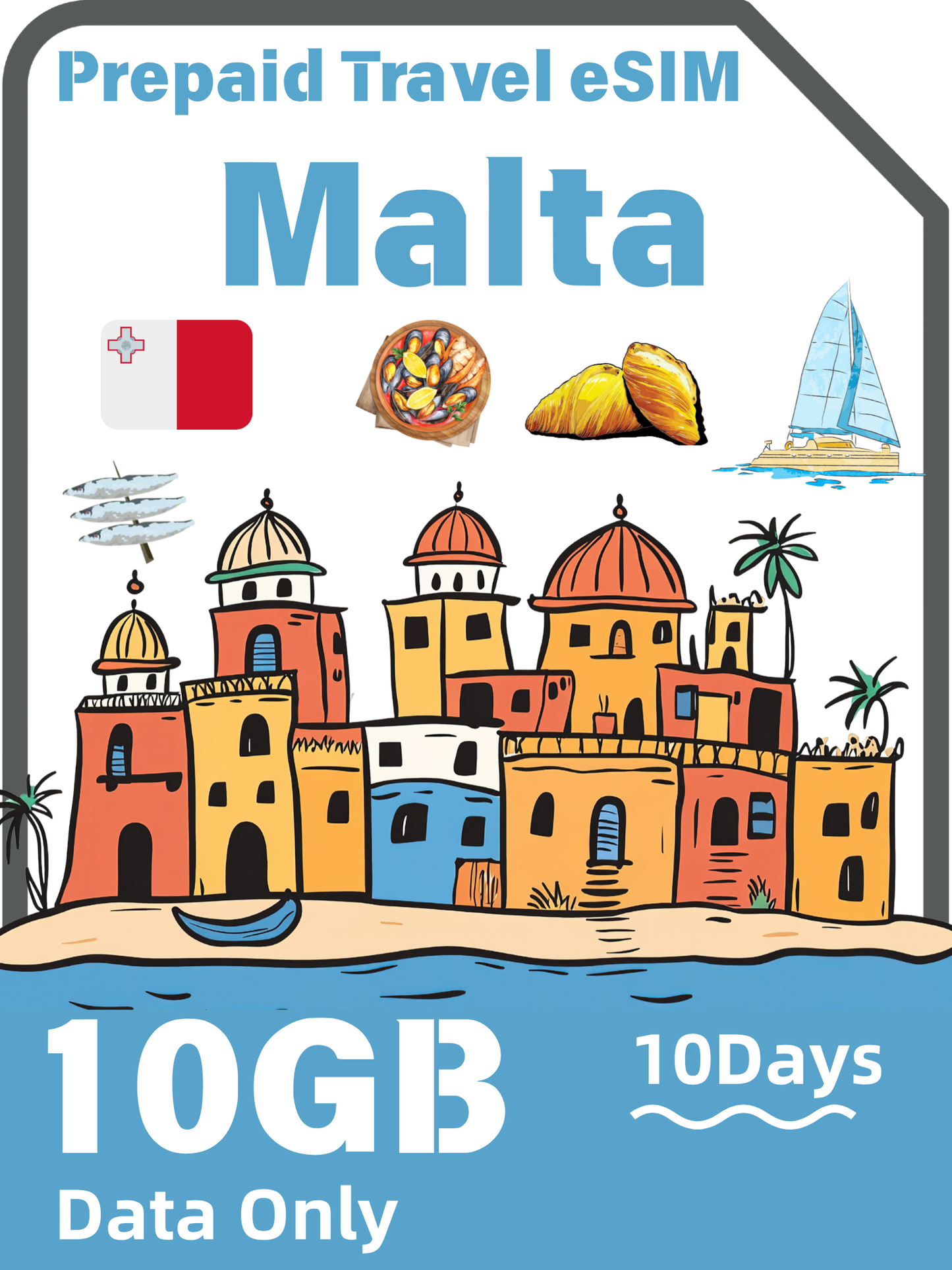 Malta Travel eSIM Card | GO 4G/5G Data SIM