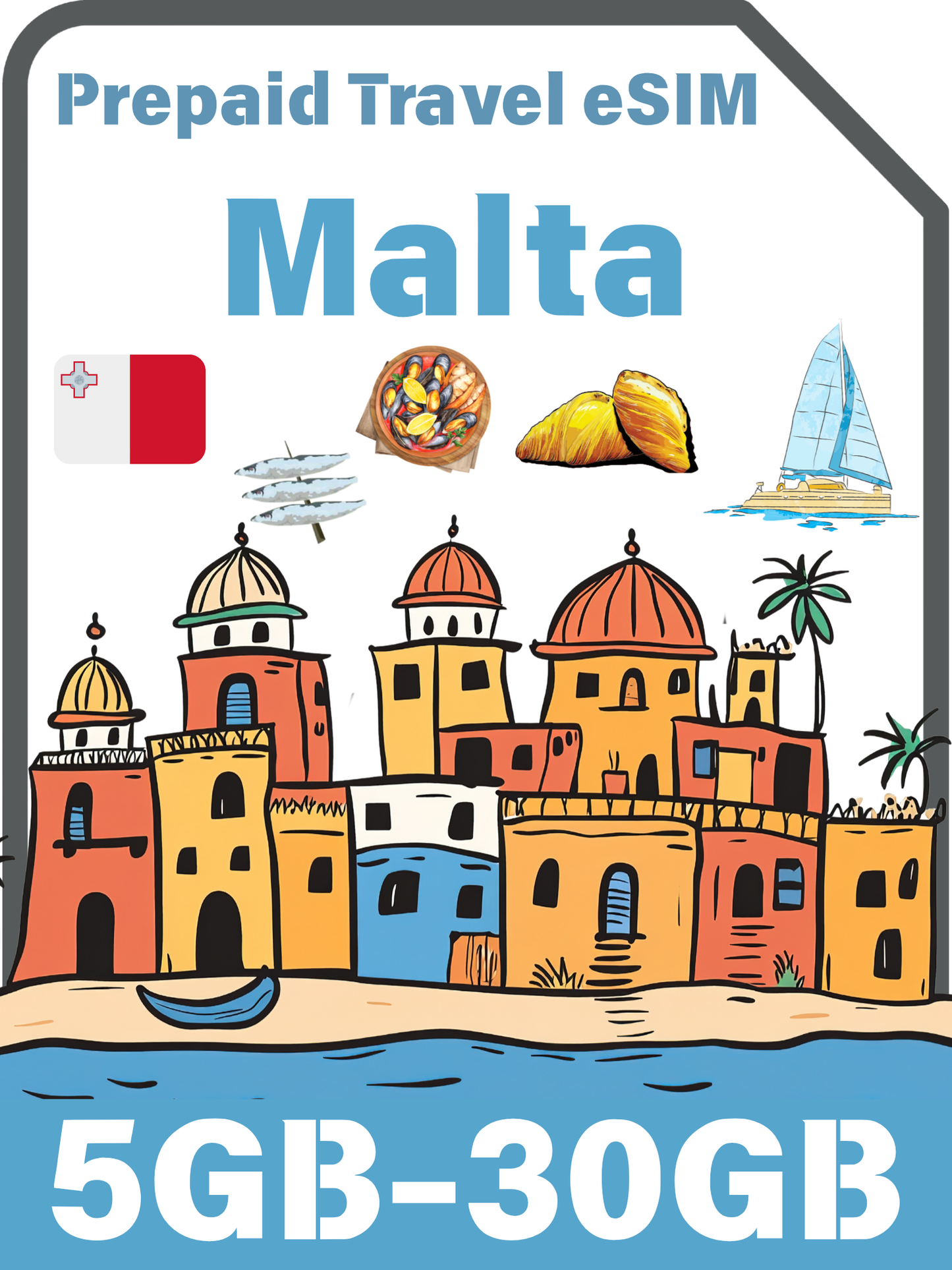 Malta Travel eSIM Card | GO 4G/5G Data SIM