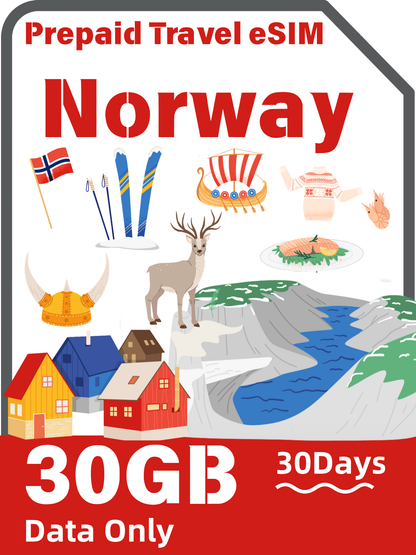 Norway Telia 5G Unlimited Data Data-Only Prepaid Travel eSIM