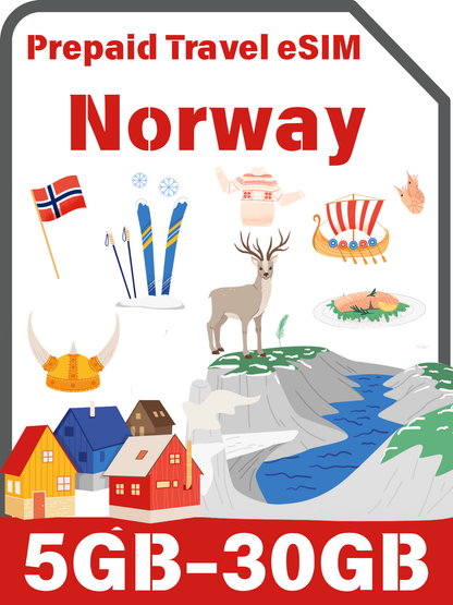 Norway Telia 5G Unlimited Data Data-Only Prepaid Travel eSIM
