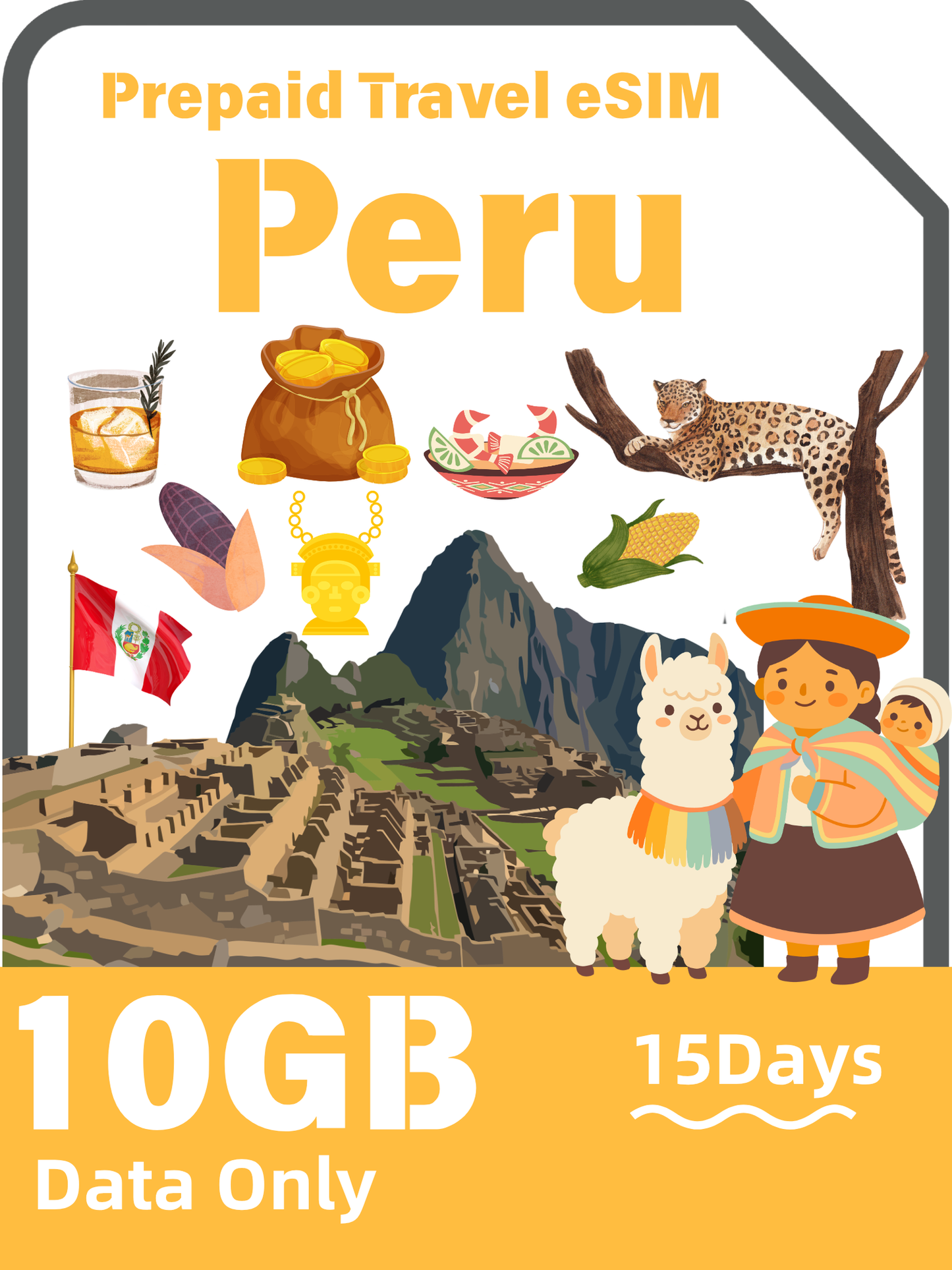  Peru Travel eSIM | Movistar 4G Data Plan 