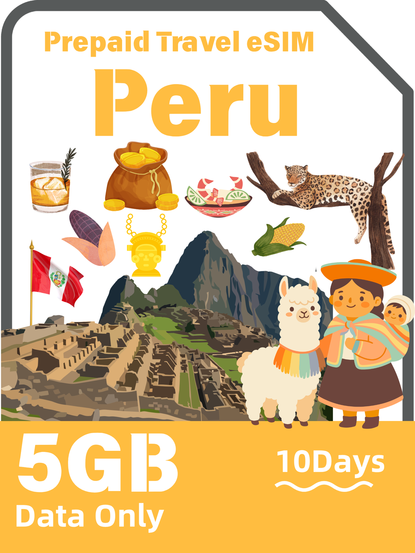  Peru Travel eSIM | Movistar 4G Data Plan 