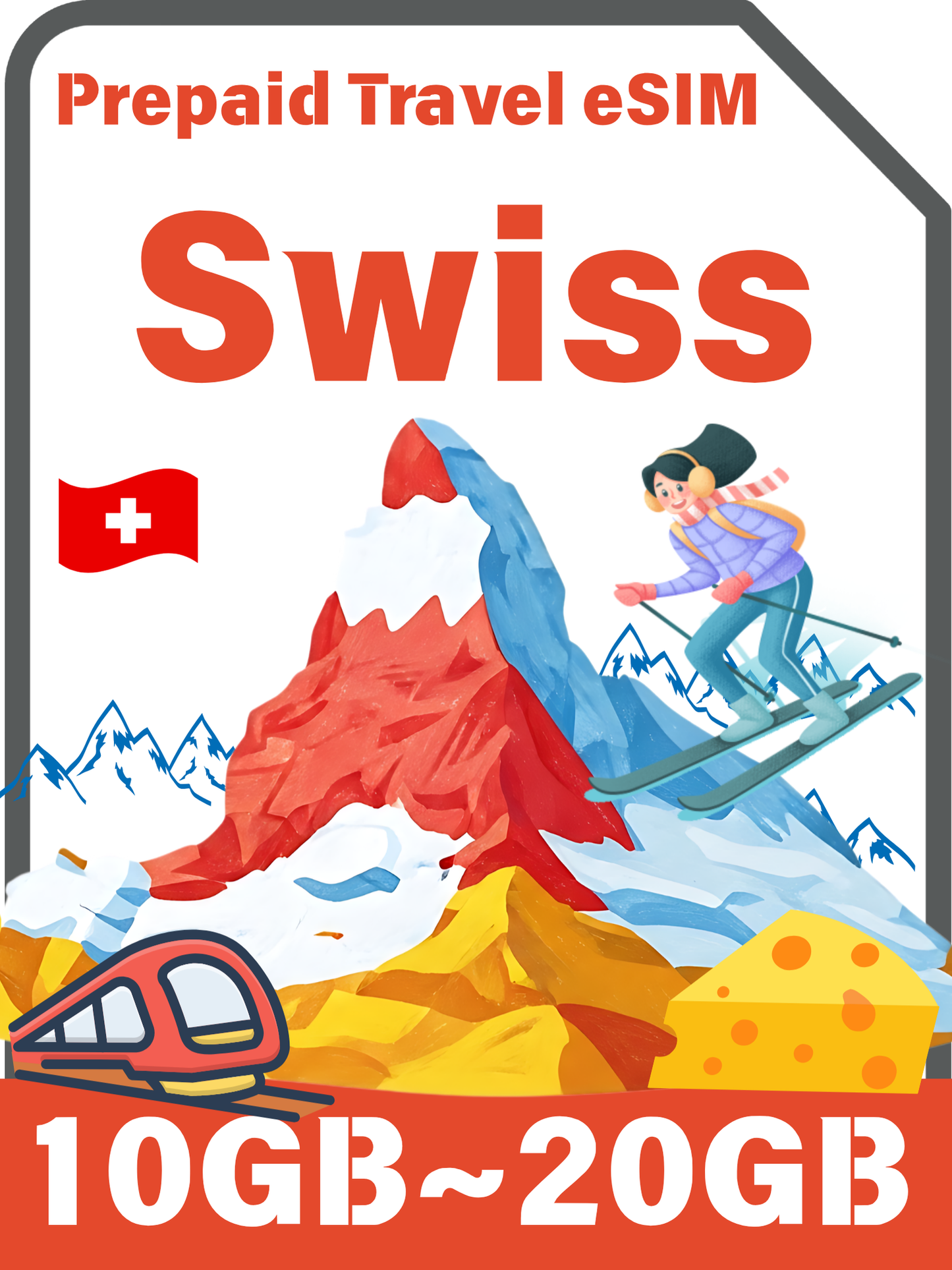 瑞士預付 eSIM (Swisscom 5G) | 無限流量方案