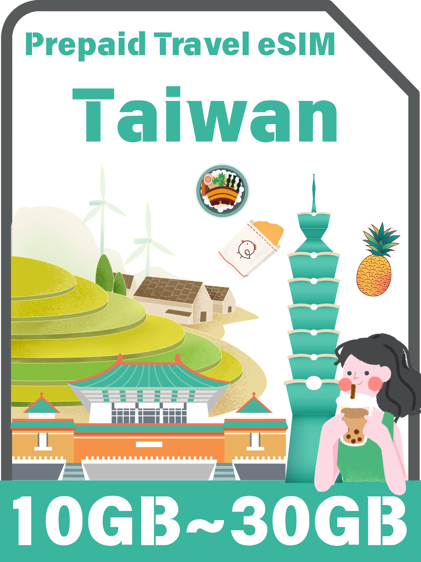 Taiwan Prepaid Travel eSIM Card 