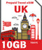 UK / United Kingdom Prepaid Travel eSIM Card