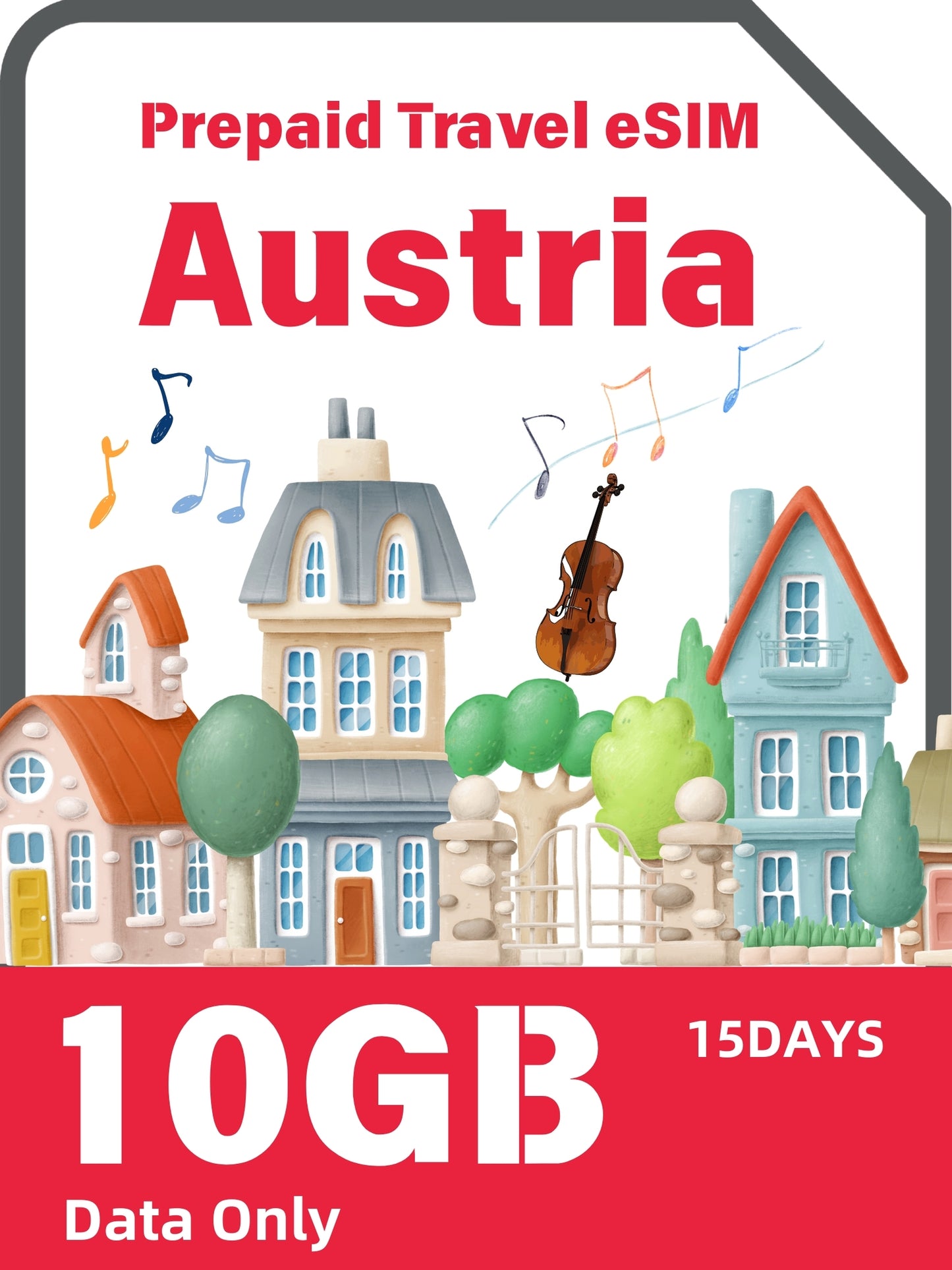 Austrian / Austria Prepaid Travel eSIM Card