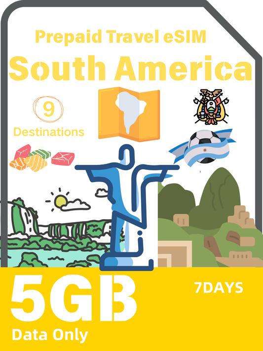 南米9地域対応 プリペイド旅行 eSIM